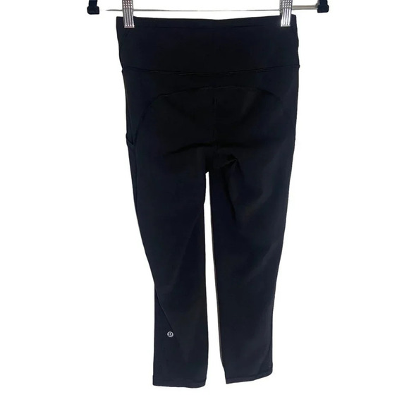 Lululemon Ready To Race Crop *21" Black-sz 4 - Picture 2 of 10